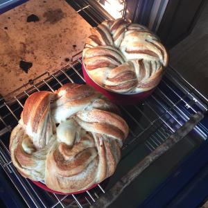 Partway through the bake