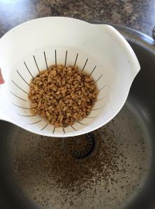 Except rubbing the walnuts