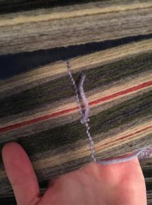 The counting thread - every 8 ends are 1/2"