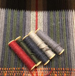 Warp evened out with thick cord